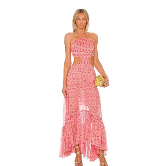 MISA Los Angeles Dalia Cutout Halter Maxi Dress - Picture 3 of 7